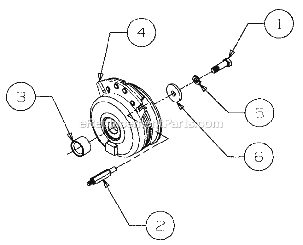 Pto Clutch Diagram and Parts List for 2164 13A-264G100 Cub Cadet Lawn Tractor